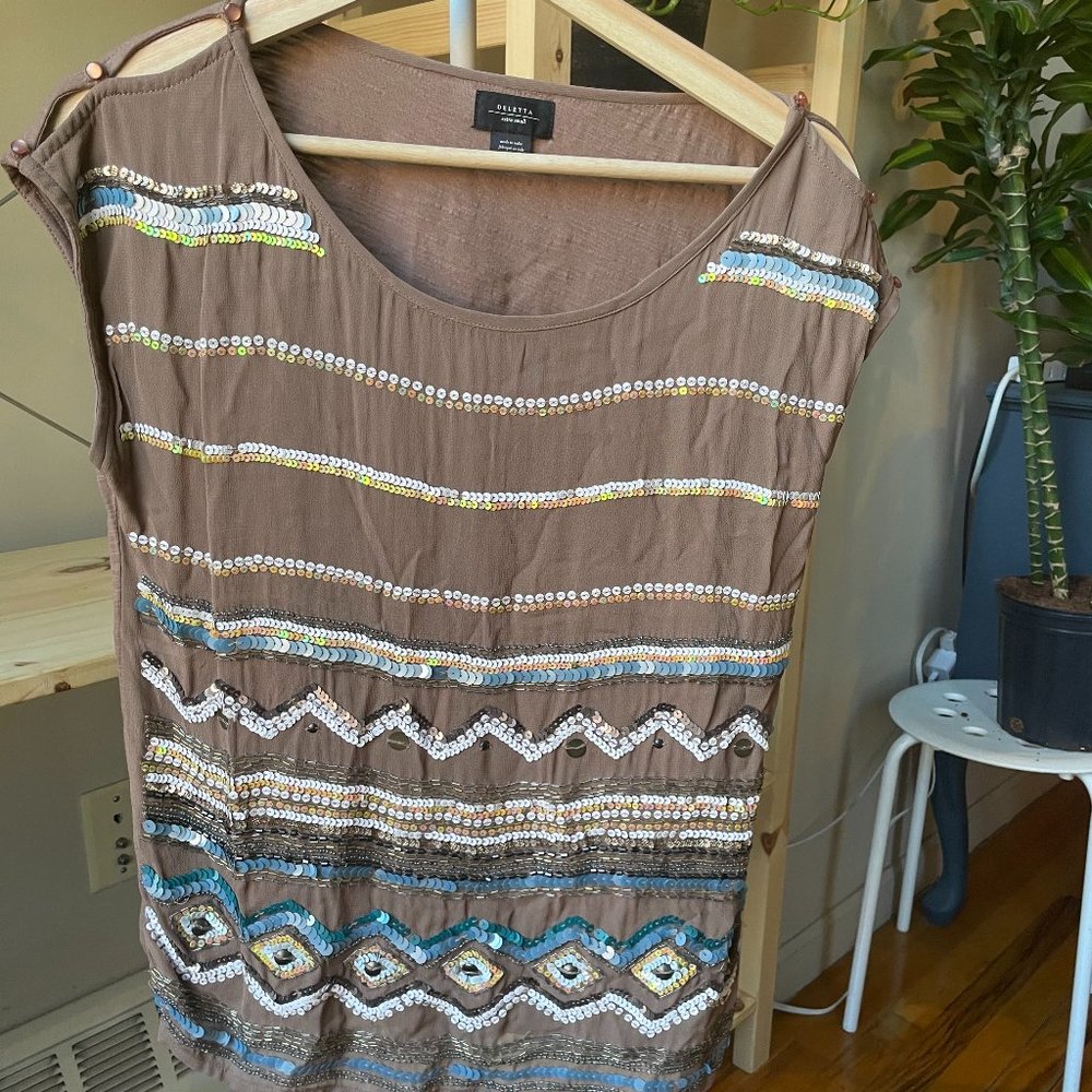 Urban Outfitters Deletta Sequined Top